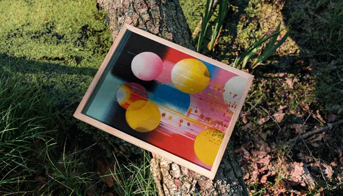 natural framed poster on tree