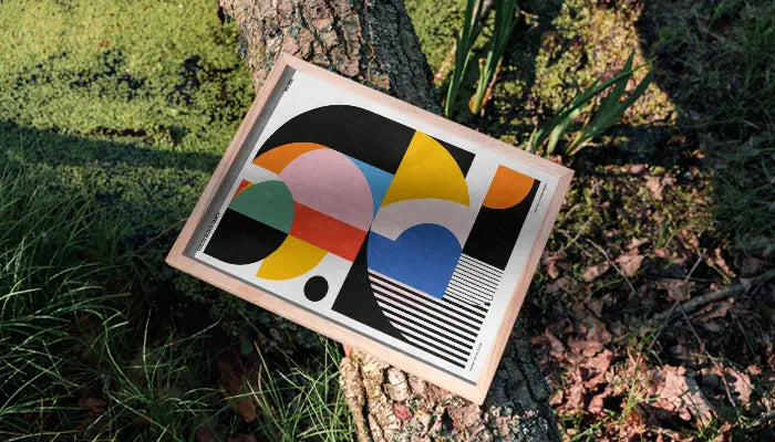 natural framed poster on tree