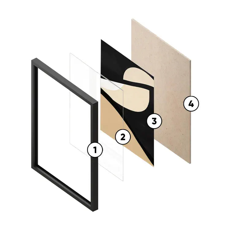 Explosive poster with frame
