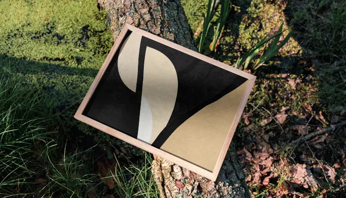 natural framed poster on tree