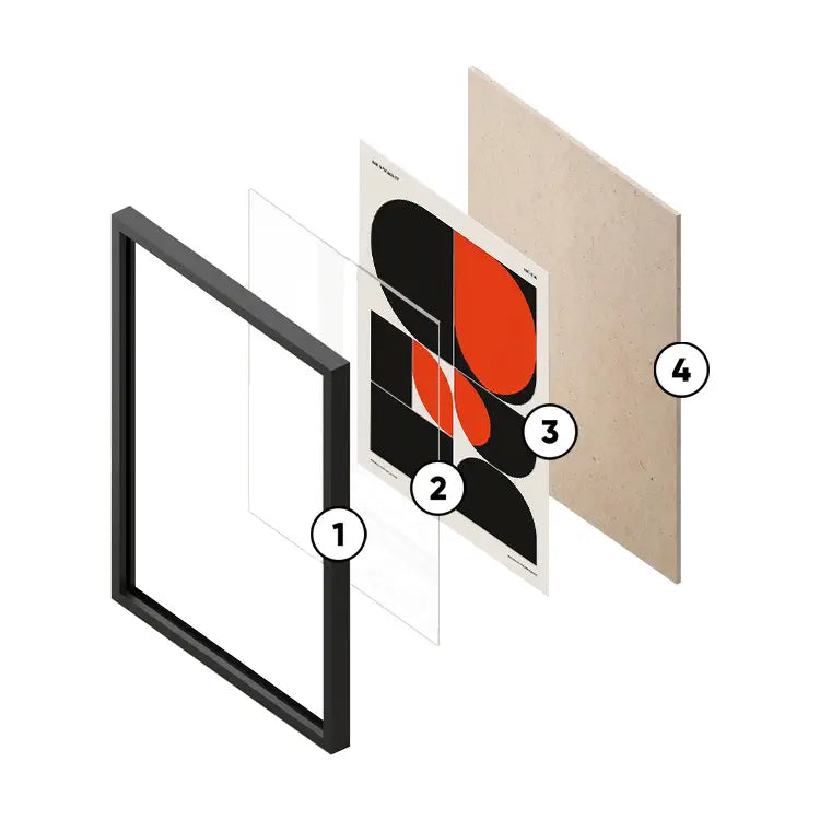 Explosive poster with frame