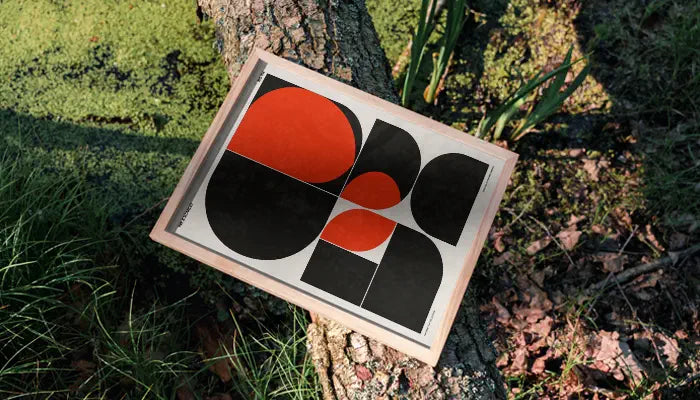 natural framed poster on tree