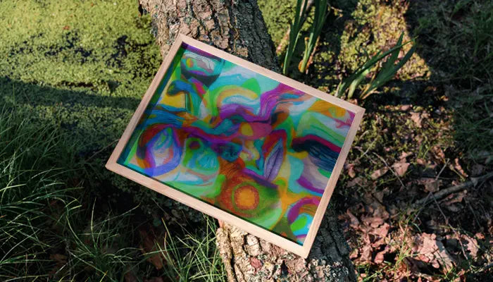 natural framed poster on tree
