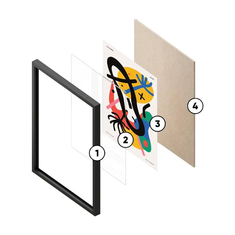 Explosive poster with frame