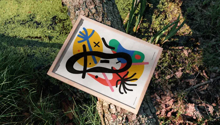 natural framed poster on tree