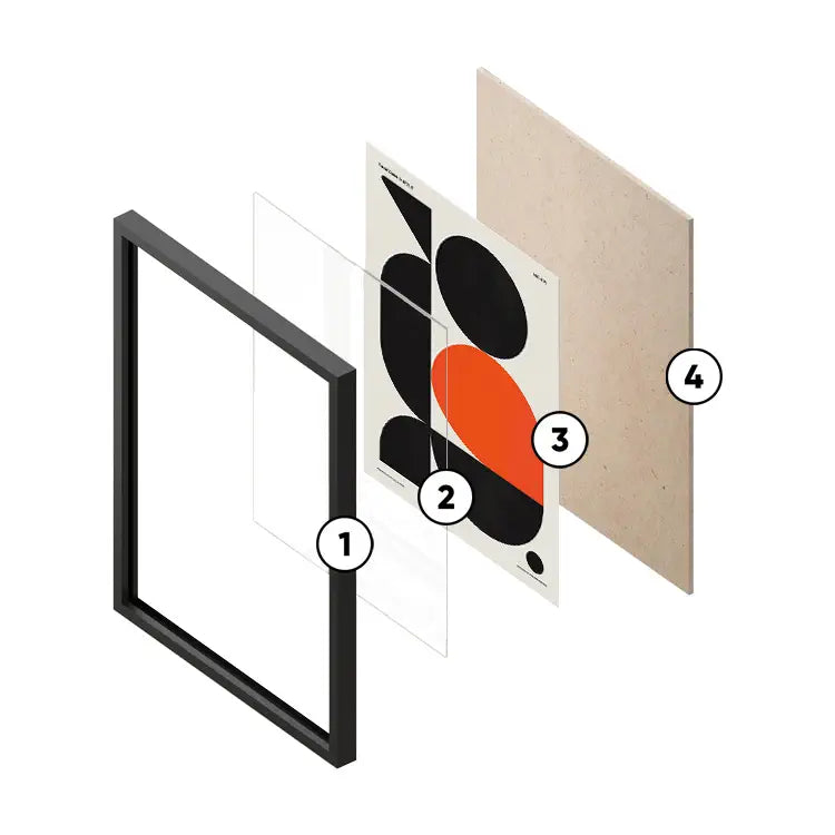 Explosive poster with frame