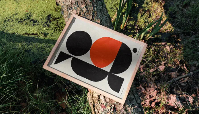 natural framed poster on tree