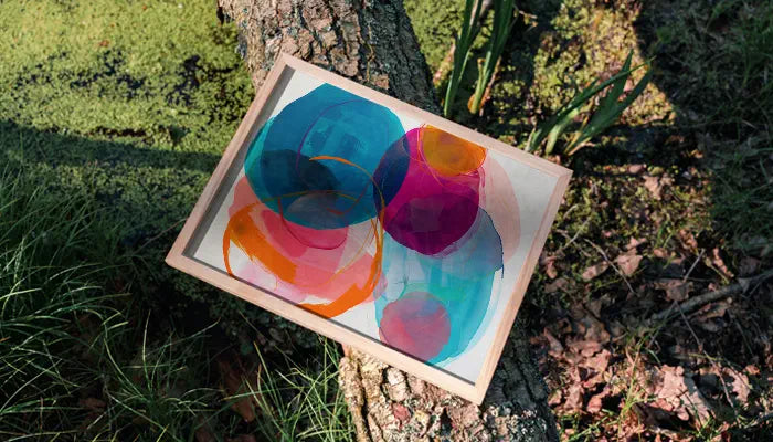 natural framed poster on tree